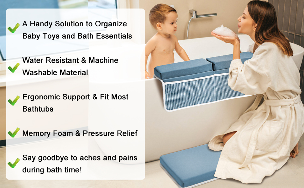 UNIKOO Bath Kneeler and Elbow Rest Pad Set, Comfortable