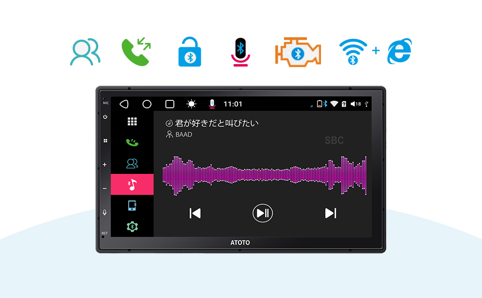 Amazon.co.jp: ATOTOEXCEL S8MS 7イン ディスプレイオーディオ
