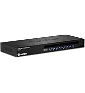 TRENDnet 8-Port USB/PS2 Rack Mount KVM Switch, TK-803R, VGA & USB Connection, Supports USB & PS/2...