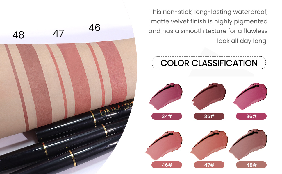Matte Lip Liner and Lipstick for Women, Rose Magic Lipstick Lip Stain