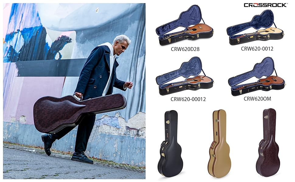 ギター Martin Tweed Hard Case Amazon.com: Crossrock Wood Case fits 12 Frets 000/OM Style