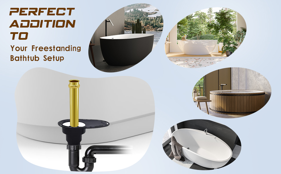 Tongmo Freestanding Bathtub Drain Roughin Kit