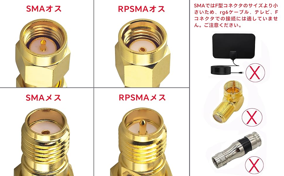 Amazon.co.jp: BOOBRIE SMAコネクタ 6Ghz SMAメスメス 0.08