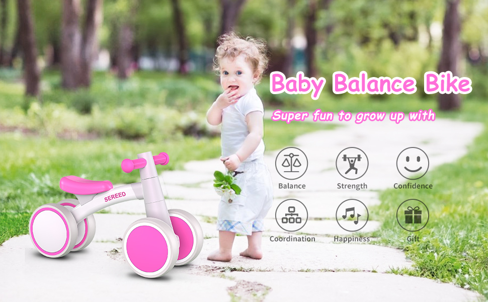 SEREED Baby Balance Bike for 1 Year Old Boys Girls 1224