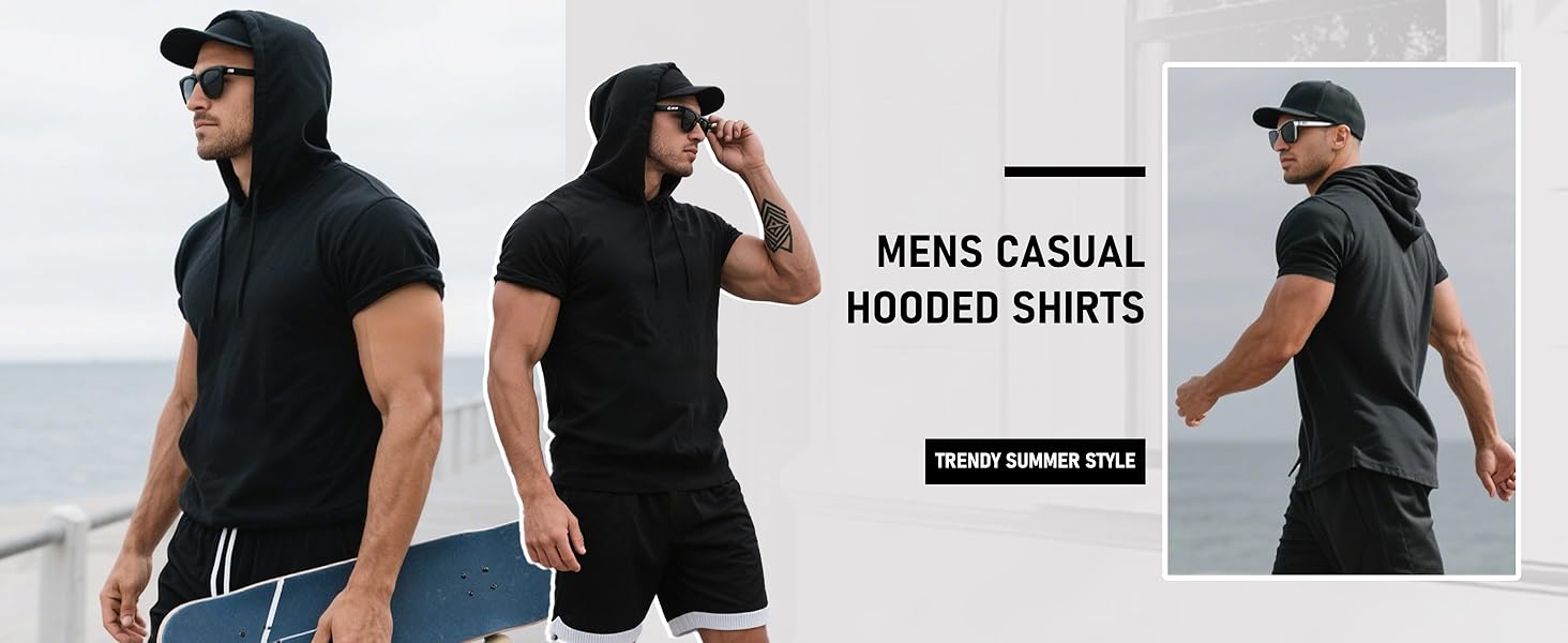 short sleeve hoodies for men