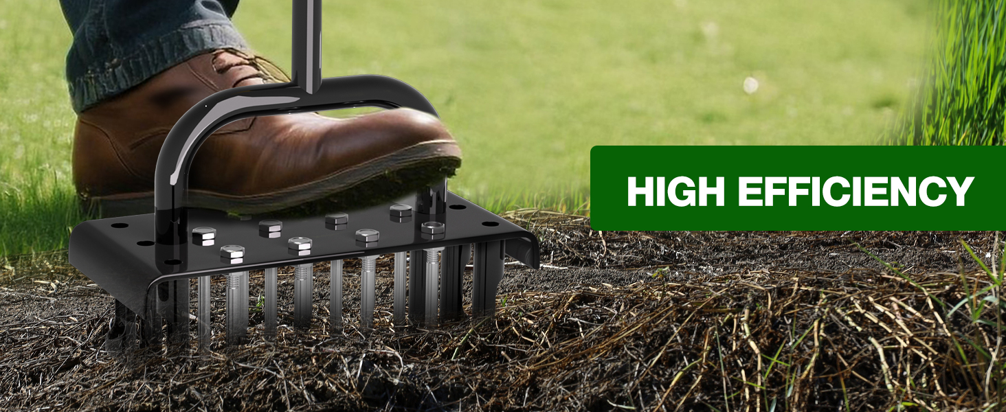 manual push aerator lawn tool
