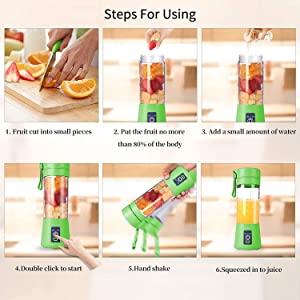 USB Rechargeable Fruit Blender Mixer for Home Office Outdoor