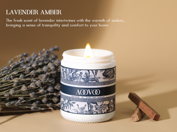 AOOVOO Lavender Candles