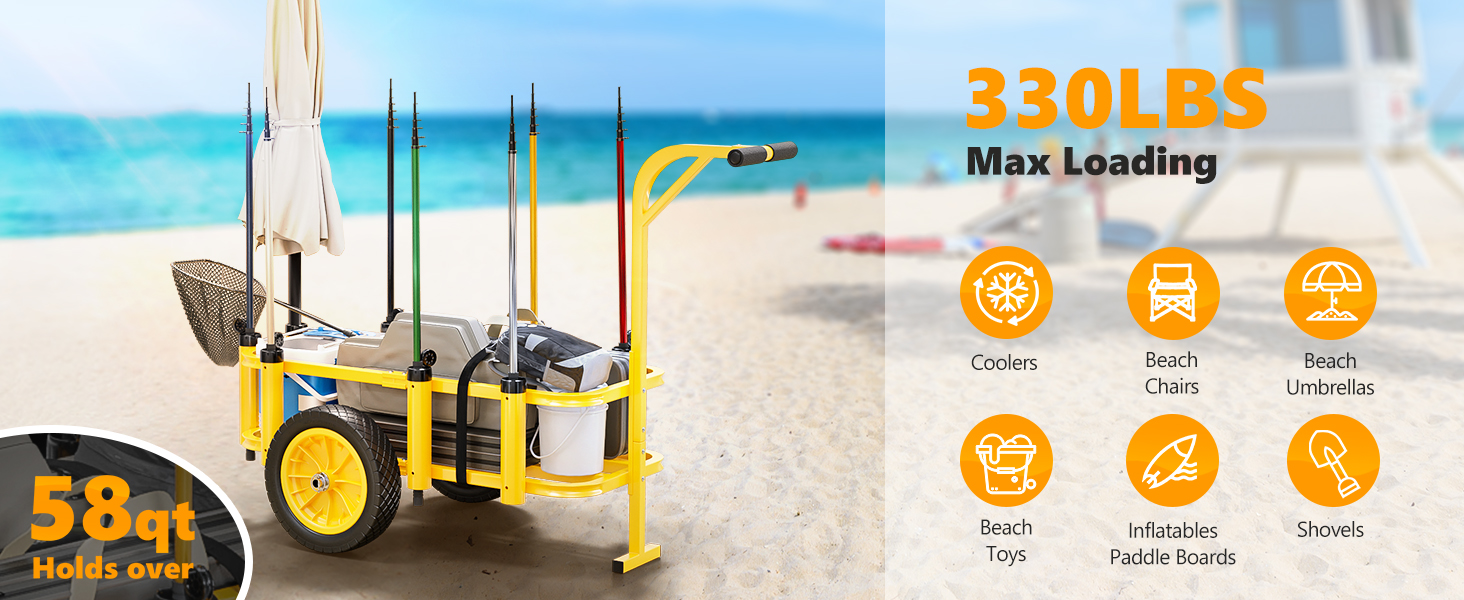 Carro de pesca de playa de Bonnlo