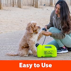 Wash Dog Paws Quickly and Easily with the Attached Scrubbing Brush