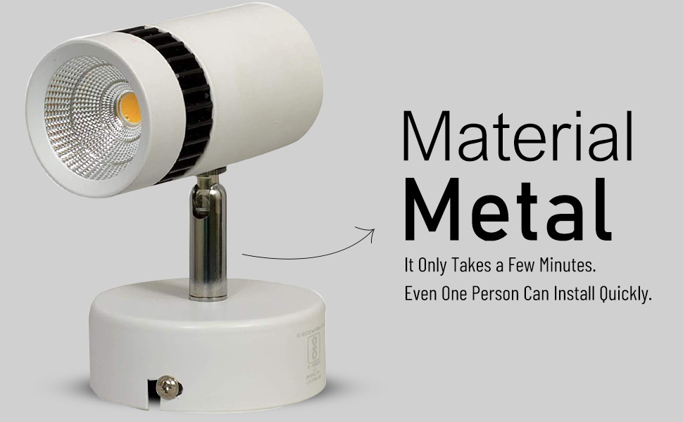 SPARC LIGHTS ® 3Watts LED COB Wall Spot/Focus Light with Metallic Body