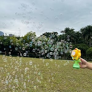 seven color flower bubble machine