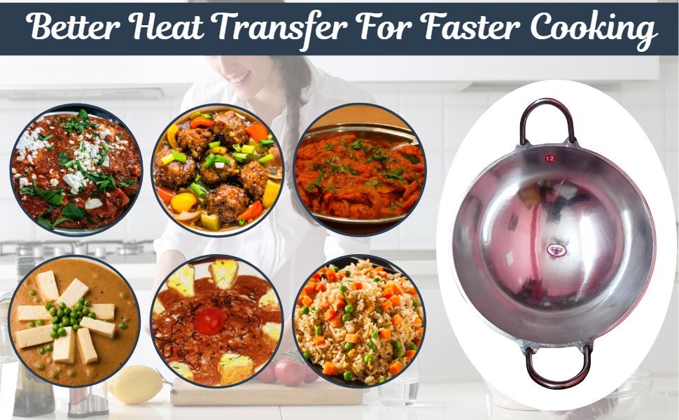 Buy Jayam Traditional Hindalium/Indolium Kadai (12 inch, 3 L, Silver