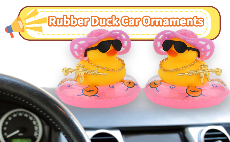 Car Rubber Ducks Rubber Duck with Accessories for Car