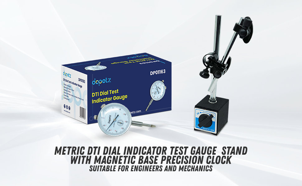 Dapetz ® Dial Test Indicator DTI Gauge 010mm with Base Stand