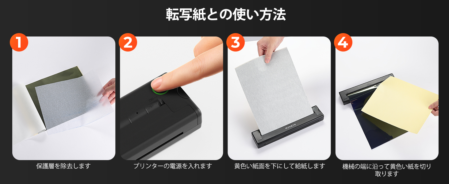 トランスファーペーパーの使用方法