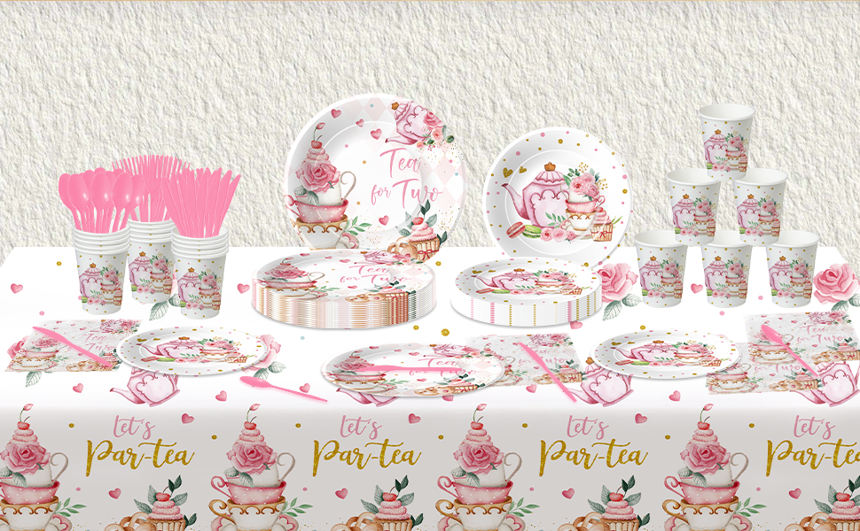 Amazon.com: Xenorik Tea For Two Birthday Party Decorations