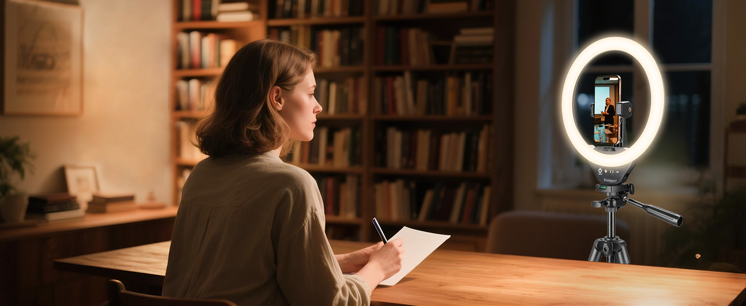 Luminosité parfaite pour réunions en ligne