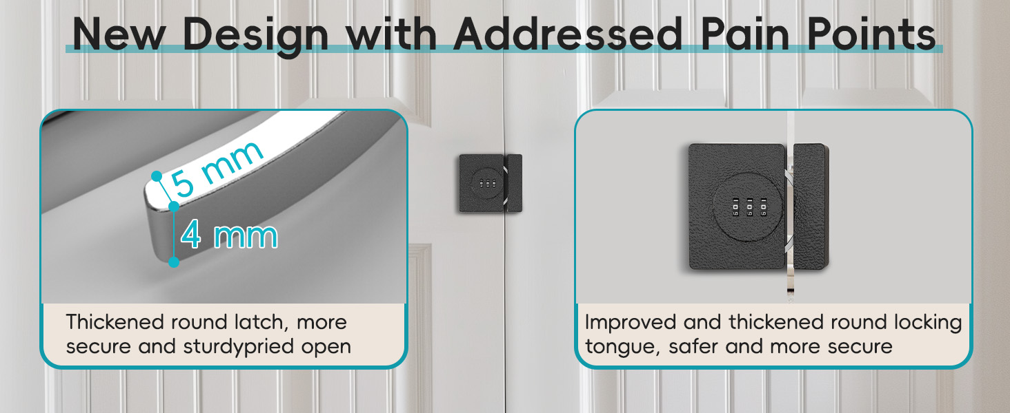 combination round latch lock