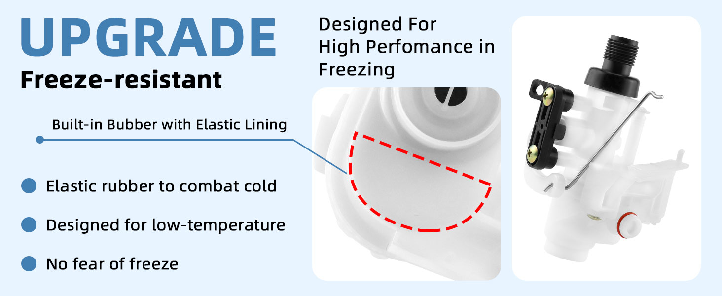 31705 31688 RV Toilet Water Valve Kit Freezeresistant