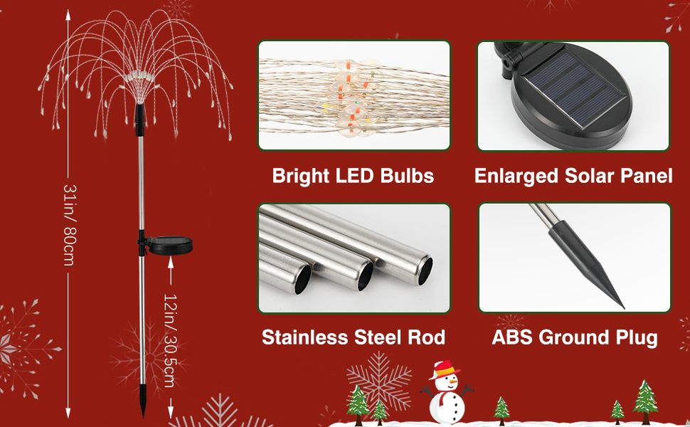 solar firework lights firework