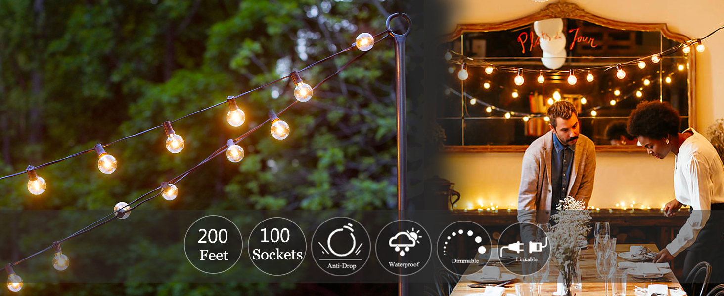 Globe led string lights