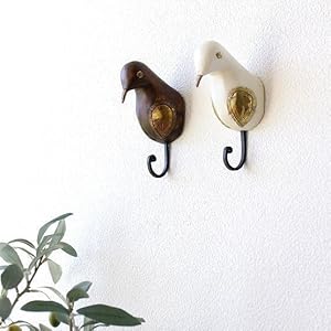 ヤナカーン 鳥型ウォールフック Amazon.co.jp: 壁掛けフック 鳥 バードウォールフック 木製