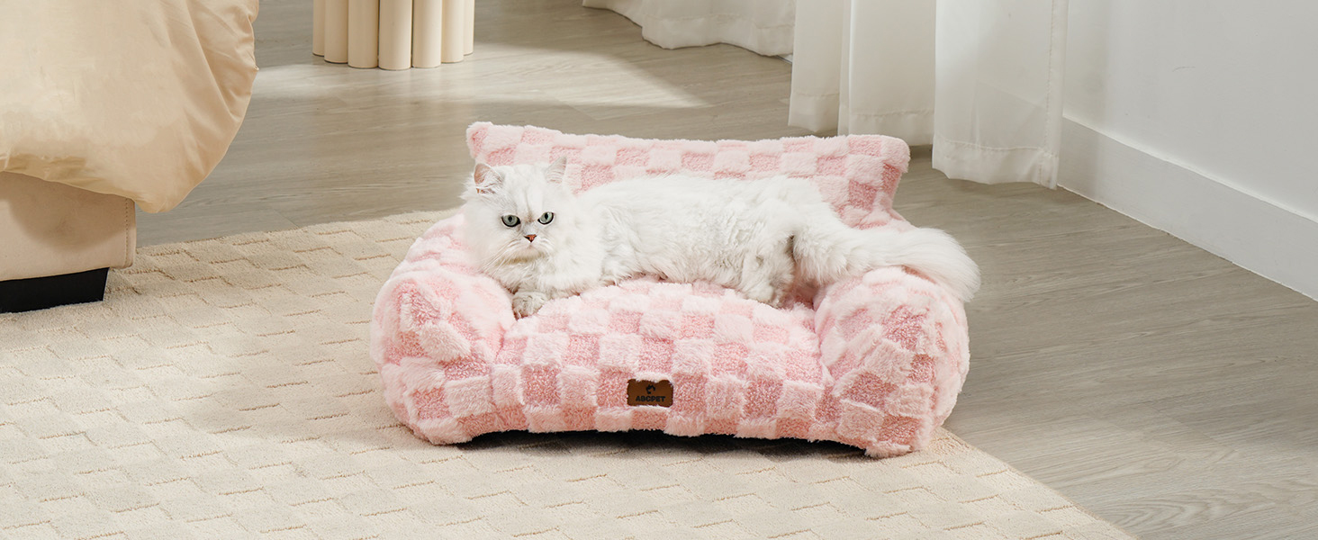 pink cat bed
