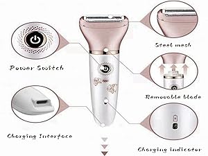 This women's electric shaver is ergonomically designed