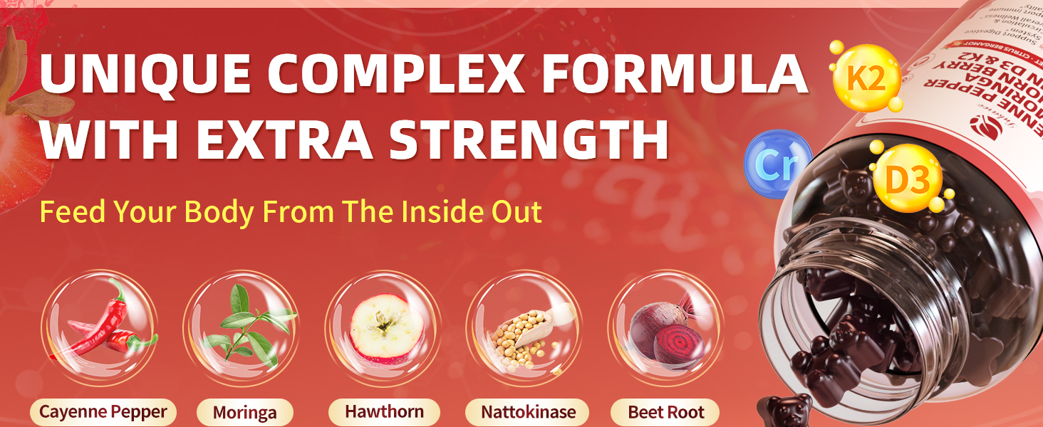cayenne pepper hawthorn beet root turmeric vitamin k2 d3
