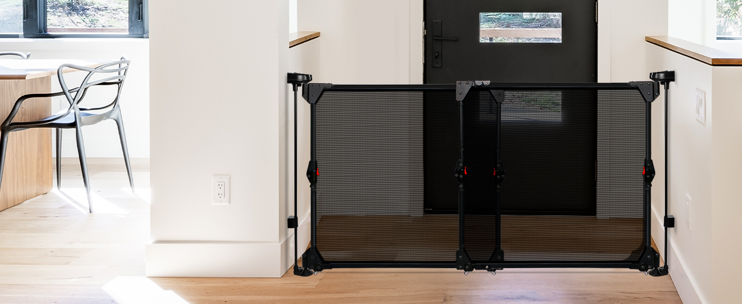 Baby Gate Extra Wide, 3455" Adjustable Width, No Bottom