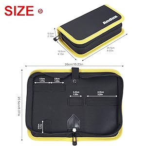 Andux Tool Kits Organize Storage Pouch Tool Case with Zipper