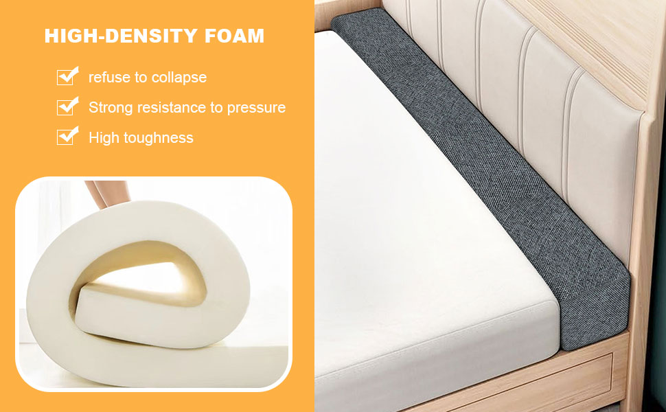 Custom Size Bed Gap Filler, 45D Sponge Headboard Gap Filler King, Bed