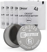 EEMB 5 Pack CR2025 3V Lithium Battery Button Coin Cell Batteries 2025 for Key FOBs, calculators, ...