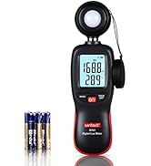 Wintact Digital Illuminance Light Meter Handheld with Thermometer Ambient, Lux Meter Range up to ...