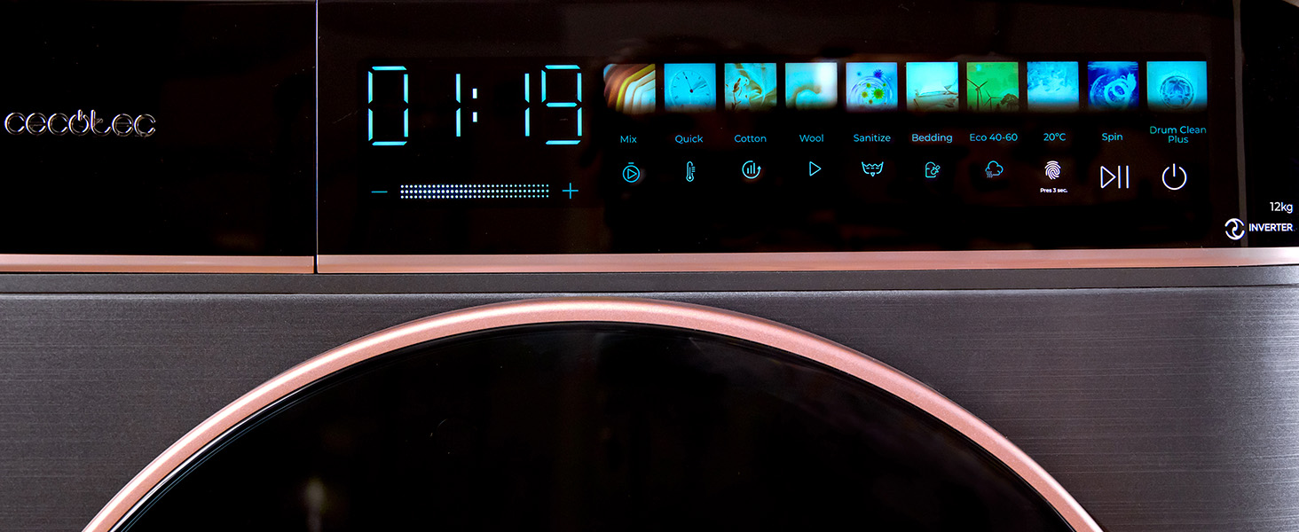 μια ψηφιακή οθόνη ενός πλυντηρίου πιάτων.