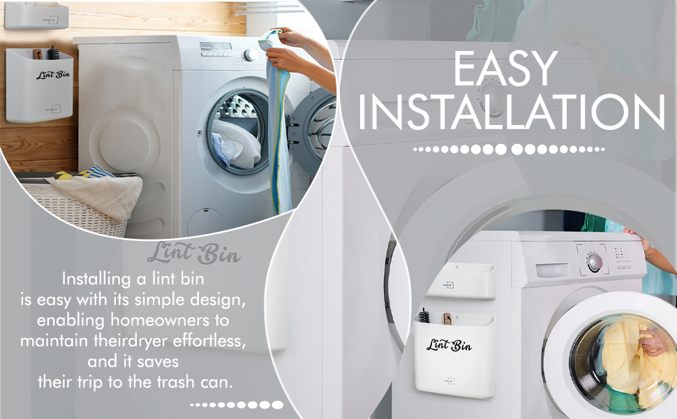 NOMZAK 5 Pack Lint Bin for Laundry Room. Includes