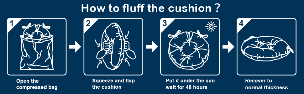 how to fluff the cushion