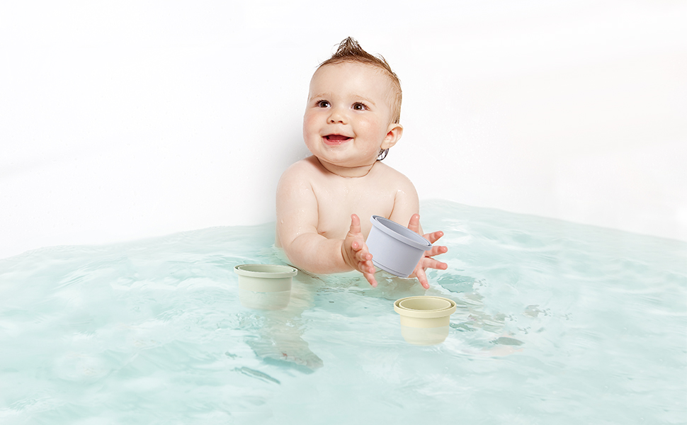 Baby Stacking Cups Bath Toys，Montessori Stackable Nesting Cups for