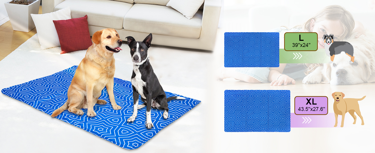 Ownpets Pet Self Cooling Gel Pad/Cooling Mat, Pressure Activated, Anti