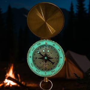 Compass Showing Glow in the Dark Feature
