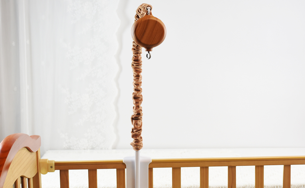 HLEEDUO Baby Mobile arm with Music Box Motor， Crib Mobile
