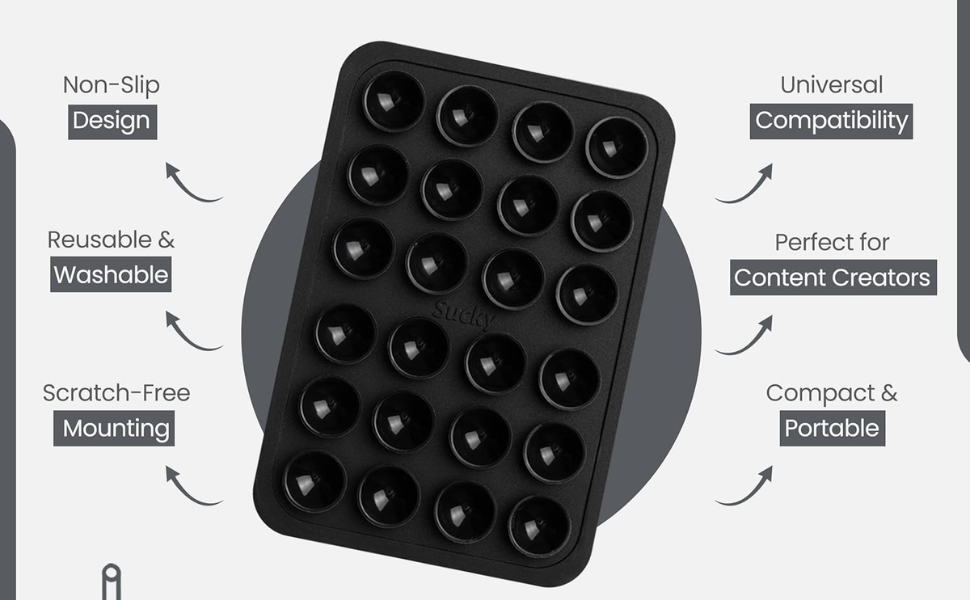 Silicone Suction Phone Case Mount