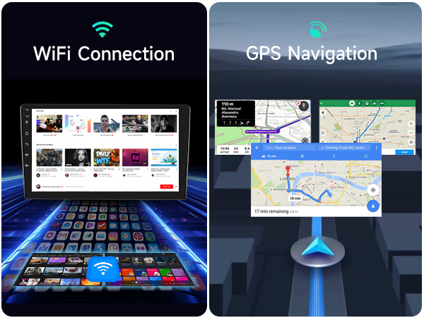 Car stereo car radio head unit wifi connection gps navigation