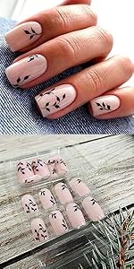 LW-226 Leaf Fake Nails