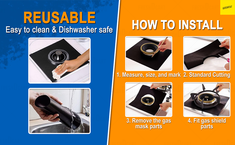 Karomouj KMA339 Stove Burner Covers Gas Hob Range Protectors Stove