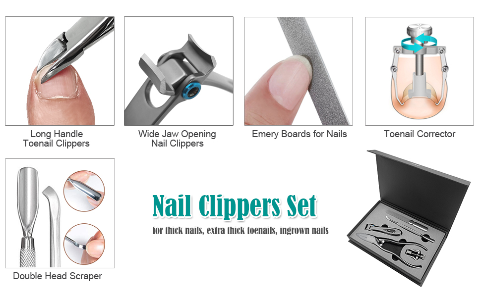 toenail clippers set for thick toe nails adult