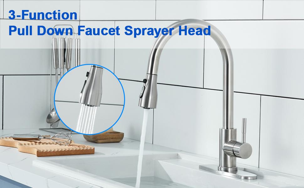 Pull Down Kitchen Faucet Sprayer Head Replacement Part