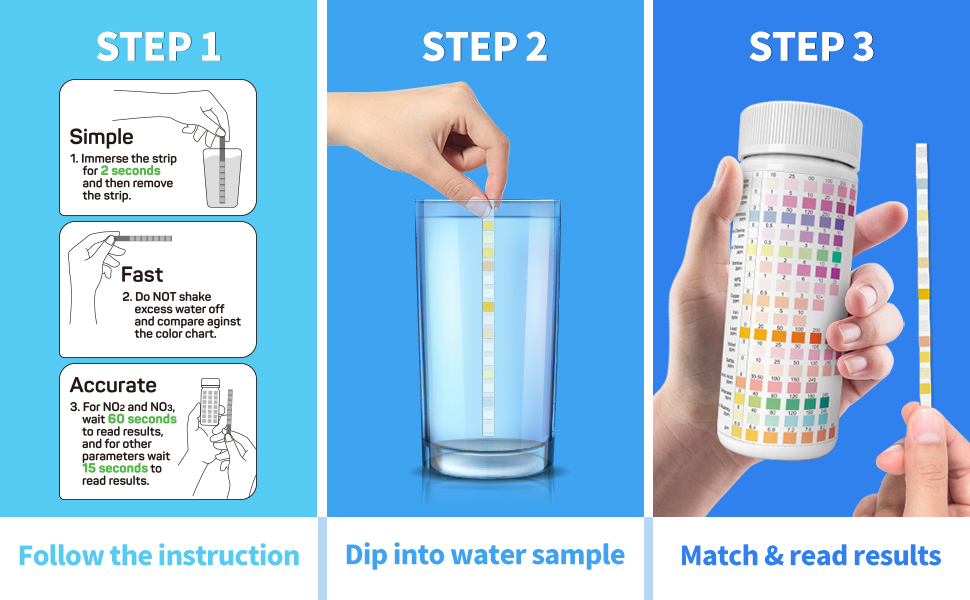 Water Testing Kits for Drinking Water 125 Strips 16 in 1 Drinking