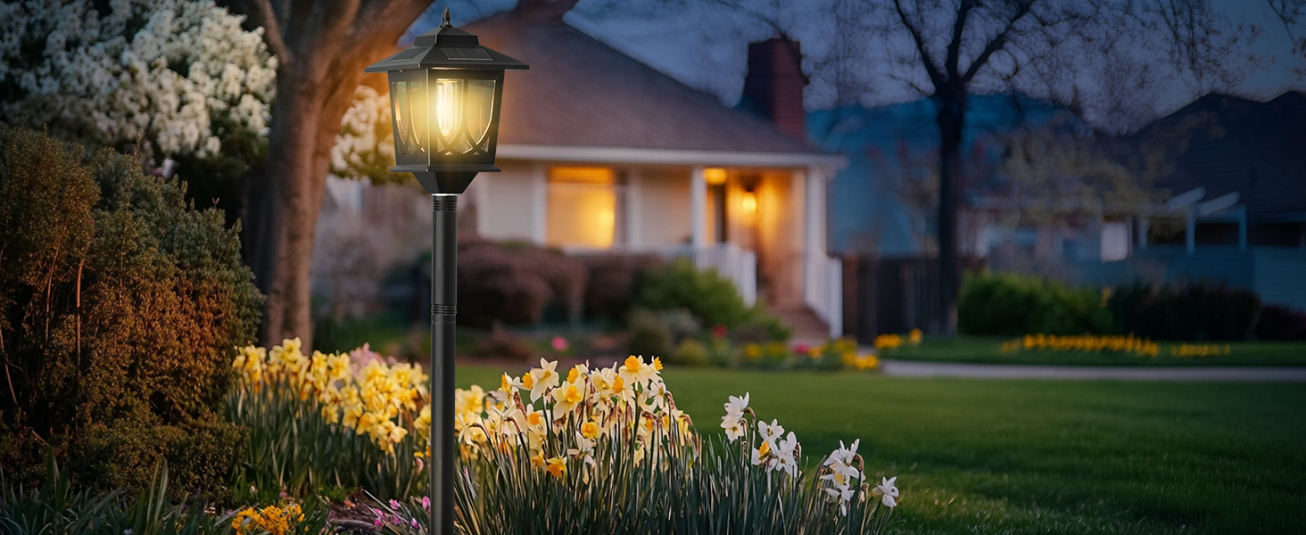 tall solar lights outdoor waterproof